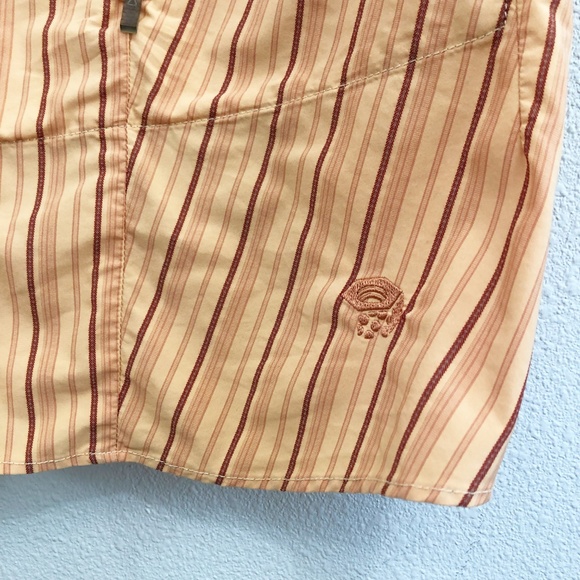 Mountain Hardwear Orange Striped Shirt Size 14 - Picture 3 of 6